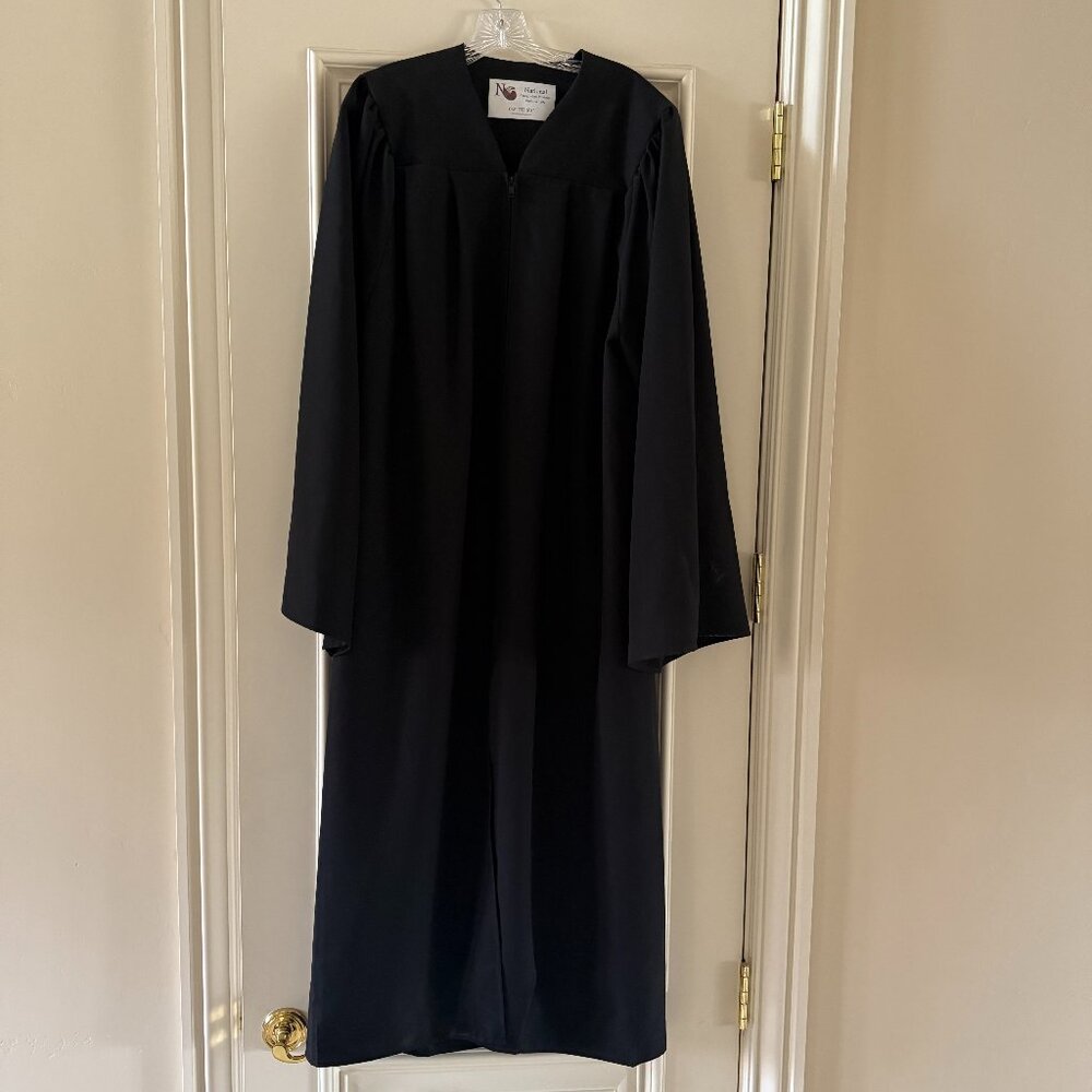 National Recognition Products Black Graduation Gown Size 6' to 6' 2"